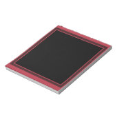 Schwarz-rot-geometrische Grenze Notizblock (Rotiert)