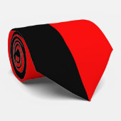 Schwarz-Rot geteilte Farbe Krawatte (Gerollt)