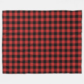 Schwarz-Rot-Gingham-Muster geprüft Fleecedecke (Vorderseite (Horizontal))
