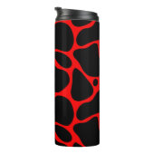 Schwarz-Rot-Giraffen-Muster-Flasche Thermosbecher (Nach rechts gedreht)