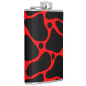 Schwarz-Rot-Giraffenmuster bei Tieren Flachmann (Rechts)