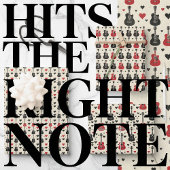 Schwarz-Rot-Gitarre-Herzmuster auf Off-White Geschenkpapier Set