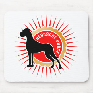Schwarz-Rot-Gold Deutsche Doggen Mousepad