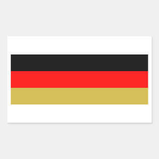 Schwarz-Rot-Gold-Flagge Rechteckiger Aufkleber