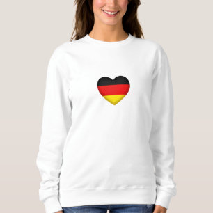 Schwarz-Rot-Gold Flaggenfarben Herzlicher deutsch Sweatshirt