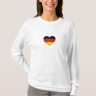Schwarz-Rot-Gold Flaggenfarben Herzlicher deutsch T-Shirt