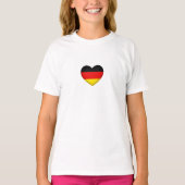 Schwarz-Rot-Gold Flaggenfarben Herzlicher deutsch T-Shirt (Vorderseite)