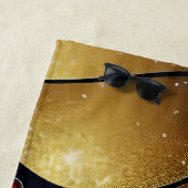 Schwarz-Rot-Gold-Glitzer Schmetterlinge nach Maß Strandtuch (Beispiel)