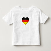 Schwarz-Rot-Gold Heart Emblem Kleinkind T-shirt (Vorderseite)