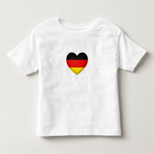 Schwarz-Rot-Gold Heart Emblem Kleinkind T-shirt
