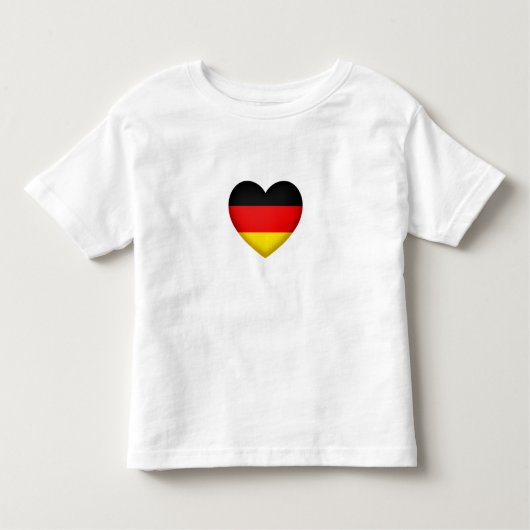 Schwarz-Rot-Gold Heart Emblem Kleinkind T-shirt (Vorderseite)