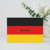 Schwarz Rot Gold - Personalisierte Flagge Deutschl Einladung (Stehend Vorderseite)