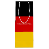 Schwarz Rot Gold - Personalisierte Flagge Deutschl Geschenktüte Für Weinflaschen (Rückseite)