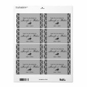 Schwarz-Rot-Gothic-Rahmen-Wasser-Flasche-Etikett (Vorne)