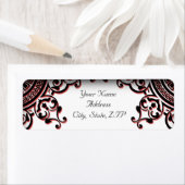 Schwarz-Rot-Gotik-Rollen-Rücksendeadresse (Insitu)