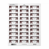 Schwarz-Rot-Gotik-Rollen-Rücksendeadresse (Vorne)