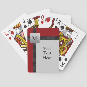 Schwarz, Rot, Grau Spielkarten