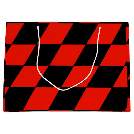 Schwarz/Rot Große Geschenktüte (Vorderseite)