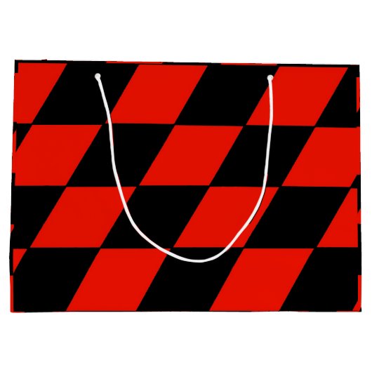 Schwarz/Rot Große Geschenktüte (Rückseite)