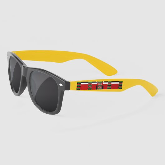 Schwarz Rot Grün-Shades Kenya Bottom-up Flag Sungl (Links)