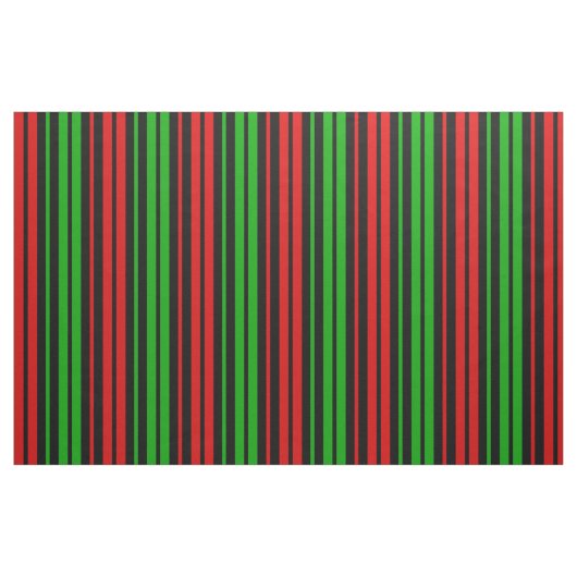 Schwarz Rot Grün Streifen Muster   Stoff (Fat Quarter (45,7 x 55,9 cm))