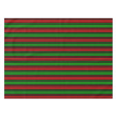 Schwarz Rot Grün Streifen Muster Tischdecke (Vorderseite (Horizontal))