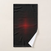 Schwarz-Rot-Halbton-Herz-Muster Badhandtuch Set (Handtuch)