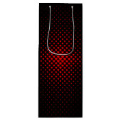 Schwarz-Rot-Halbton-Herz-Muster Geschenktüte Für Weinflaschen (Vorderseite)