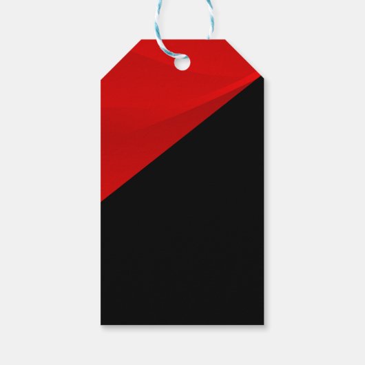 Schwarz-Rot-Hochzeit Geschenkanhänger (Rückseite)