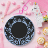 Schwarz-Rot-Hochzeitszettel Pappteller (Party)