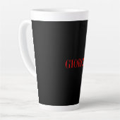 Schwarz Rot Ihr Name Minimalistisch Personal Moder Milchtasse (Linke Ecke)