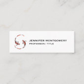 Schwarz & Rot Japanisch Koi Fisch Künstlerisch Mini Visitenkarte (Vorderseite)