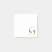 Schwarz & Rot Japanisch Koi Fisch Künstlerisch Post-it Klebezettel (Vorderseite)