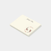 Schwarz & Rot Japanisch Koi Fisch Künstlerisch Post-it Klebezettel (angewinkelt)