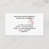 Schwarz & Rot Japanisch Koi Fisch Künstlerisch Visitenkarte (Rückseite)