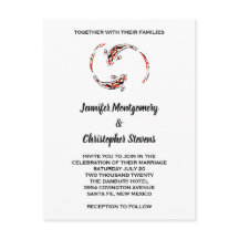 Schwarz-Rot-Japanisch-Koi-Hochzeit