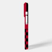 Schwarz-rot kariert gestreift personalisiert Case-Mate iPhone hülle (Rückseite / Links)