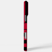 Schwarz-rot kariert gestreift personalisiert Case-Mate iPhone hülle (Rückseite / Rechts)