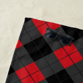 Schwarz-Rot-Kariert-Schachtel Pattern Strandtuch (Beispiel)