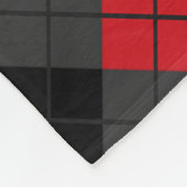 Schwarz-Rot-Kariert-Schachtelhalm Fleecedecke (Ecke)