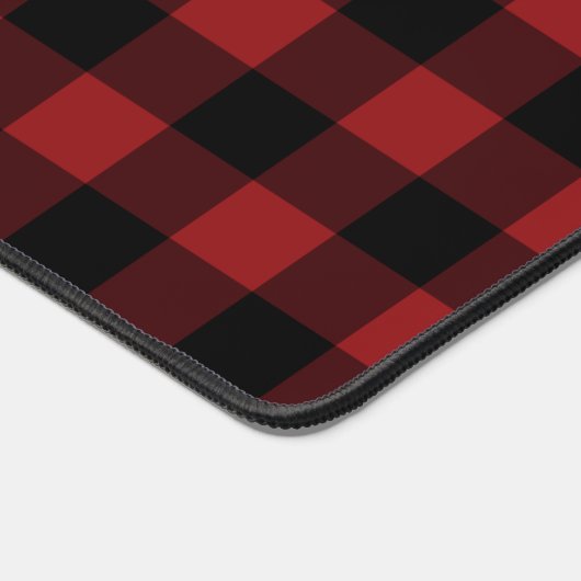 Schwarz/Rot Kariert überprüft Schreibtischunterlage (Ecke)