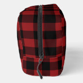 Schwarz/Rot Kariert überprüft Waschbeutel (Rechts)