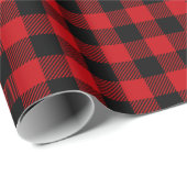 Schwarz-Rot-Karo-Muster Geschenkpapier (Rolleneckpunkt)