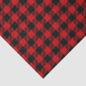 Schwarz-Rot-Karo-Muster Seidenpapier (Detail)
