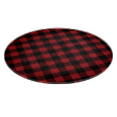 Schwarz-Rot-Karo-Schneidebrett Modernes Design Schneidebrett (Ecke)