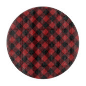 Schwarz-Rot-Karo-Schneidebrett Modernes Design Schneidebrett (Vorderseite)