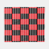 Schwarz-Rot-Karos und Streifen Fleecedecke (Vorderseite (Horizontal))