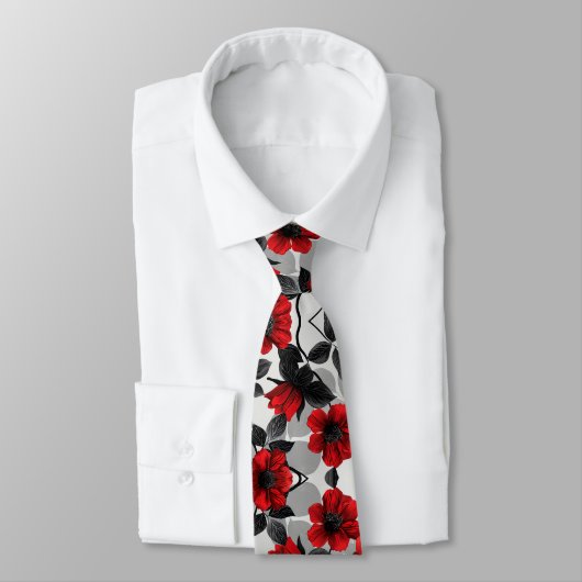 Schwarz/Rot Krawatte (Gebunden)