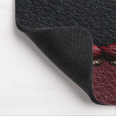 Schwarz-Rot-Ledereffekt Mousepad (Ecke)
