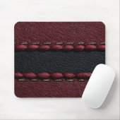 Schwarz-Rot-Ledereffekt Mousepad (Mit Mouse)